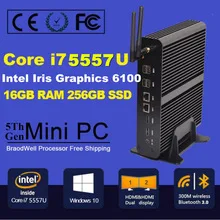 Lowest Price Broadwell Intel Core i7 5557U Fanless Mini PC Linux Windows 10 Max 3.1GHz Graphics Iris 6100 HTPC 300M Wifi 2 HDMI 4K HD TV Box Lowest Price Broadwell Intel Core i7 5557U Fanless Mini PC Linux Windows 10 Max 3.1GHz Graphics Iris 6100 HTPC 300M Wifi 2 HDMI 4K HD TV Box