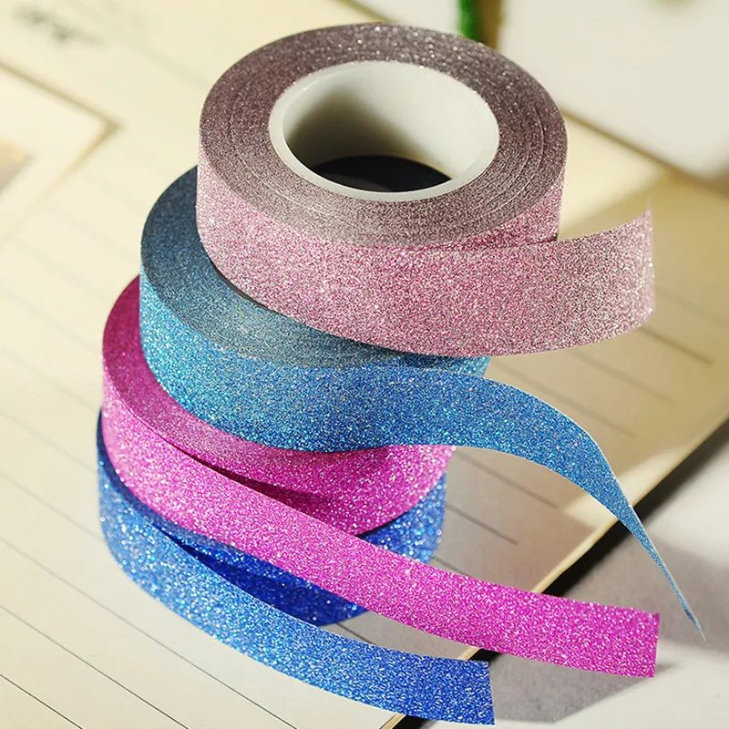 1PCS-10m-DIY-Self-adhesive-Glitter-Washi-Paper-Tape-Sticker-Wedding-Birthday-Festival-Decoration-D (1)