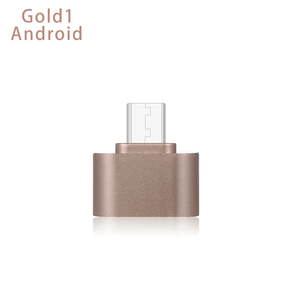 Модный 3 шт микро USB штекер к USB 2,0 Женский OTG адаптер конвертер аксессуары для смартфонов Android V8 кабель для huawei samsung - Цвет: ABS 2PCS	gold