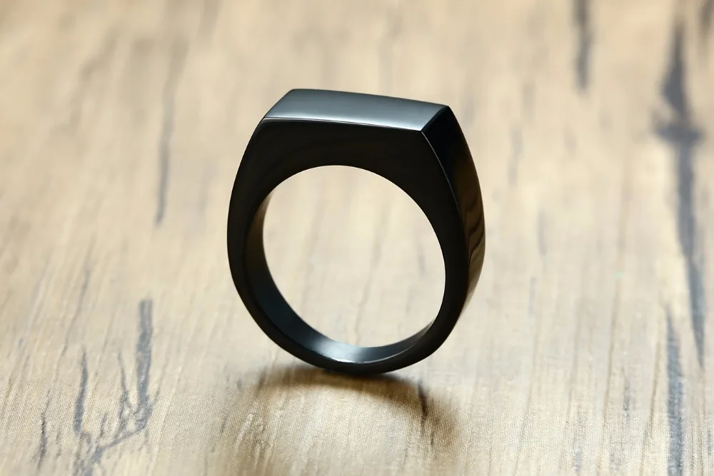 Fashion Black Gold Silver Color Stainless Steel irregular Rings For Boy and Boy Friendship Men Ring Simple Jewelry Ring Male