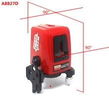 AcuAngle A8827D 3 линии 3 точки лазерный уровень 360 градусов самонивелирующийся крест Лазерные уровни красная линия измерительный инструмент для строительства