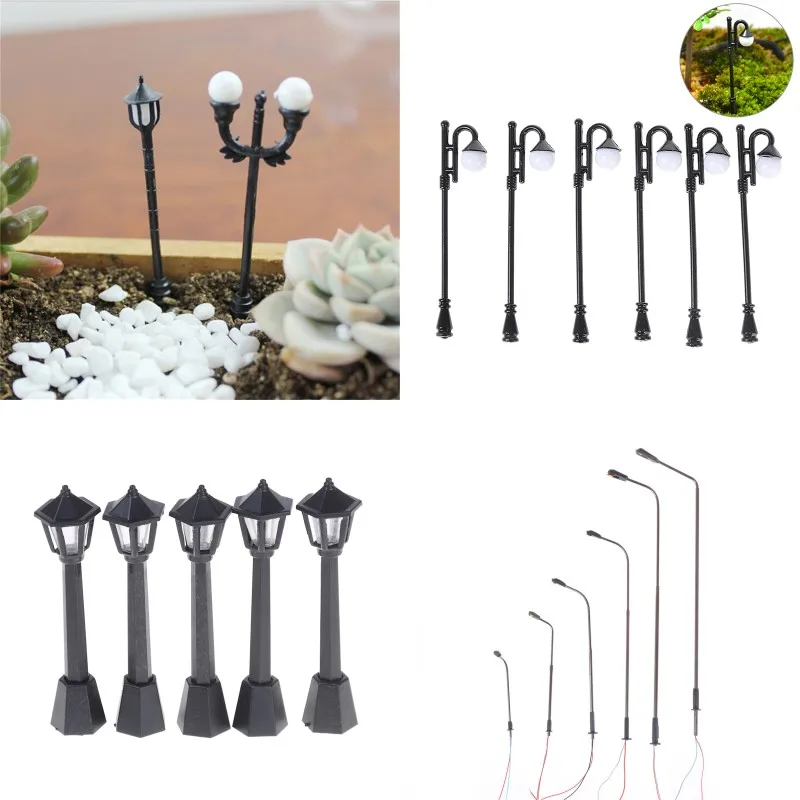 1/3/5 шт. модель садовые светильники миниатюры макет одна осветительная головка