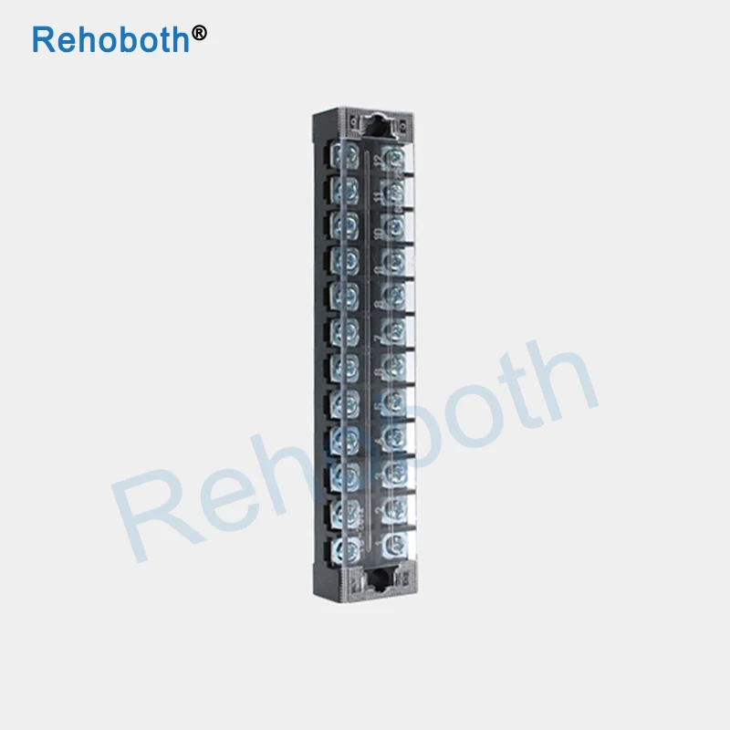 

Dual Row Strip Screw Terminal Block 15A 600V Fixed Wiring Board, Wire Connector TB2512