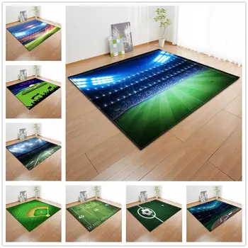 

Modern Carpet 3D Football Area Rugs Flannel Memory Foam Carpet Boys Kids Play Crawl Mats Home Large Size Carpets for Living Room
