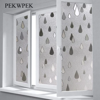 

3m Static Cling Stained Glass Window Film Frosted Decorative Film For Home Decoration Rain Drop Scrub Glass Privacy Block