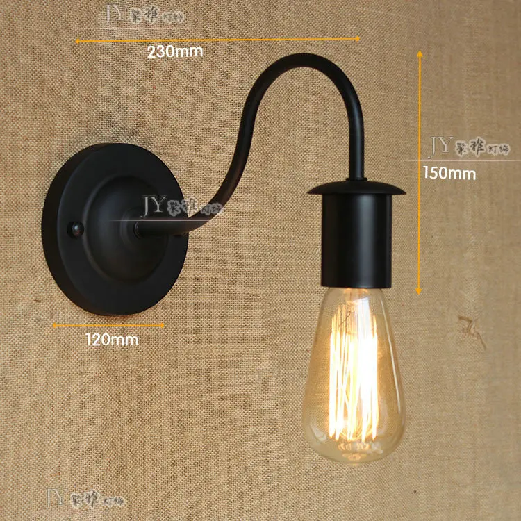

Decorative Retro Iron Wall Sconce European and American Country Extreme Simplicity Living Room Hallway Bedside Wall Lamp