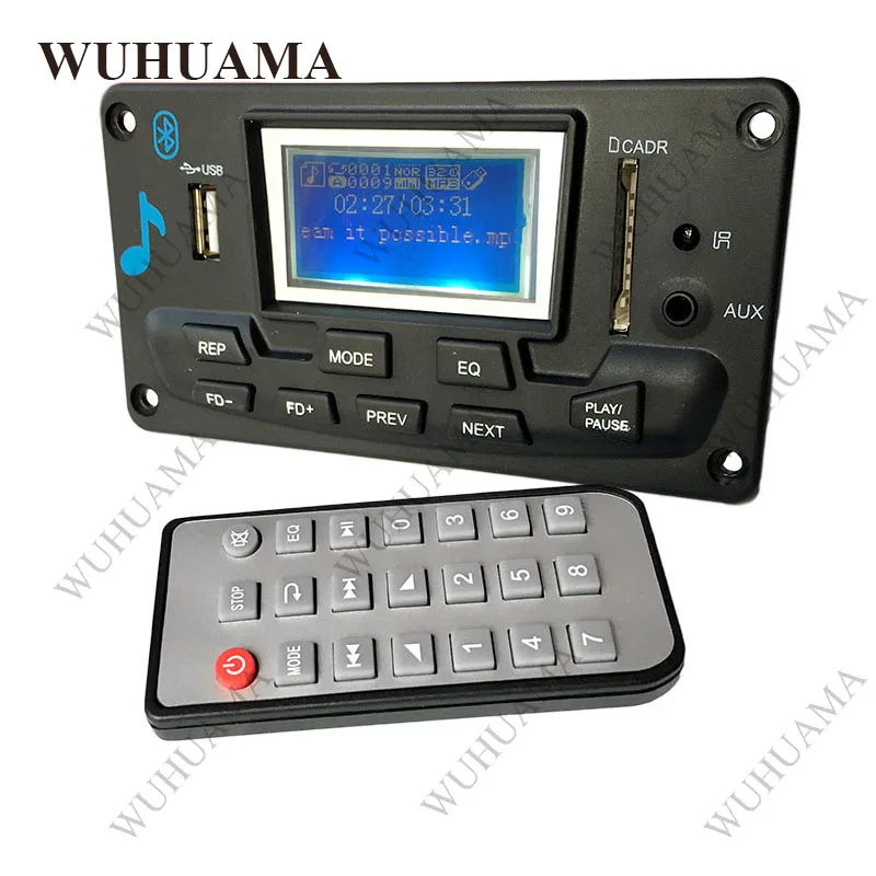 Плата декодирования MP3 Bluetooth светодиодный модуль 12 В DIY USB/SD/MMC WAV декодер для записи