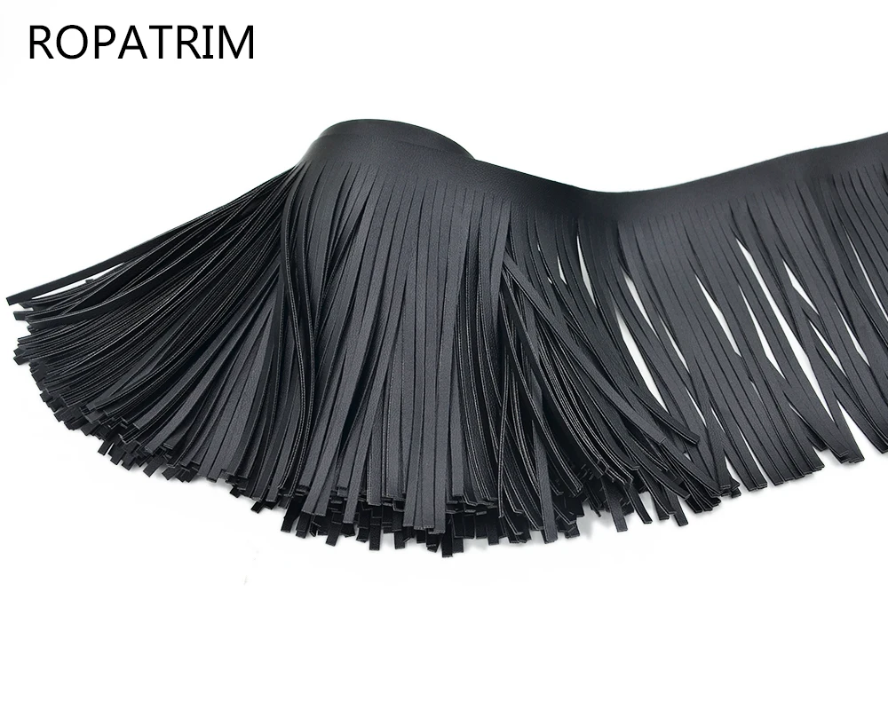 5yards Size 12cm Black High Quality Double Side Imitation Leather