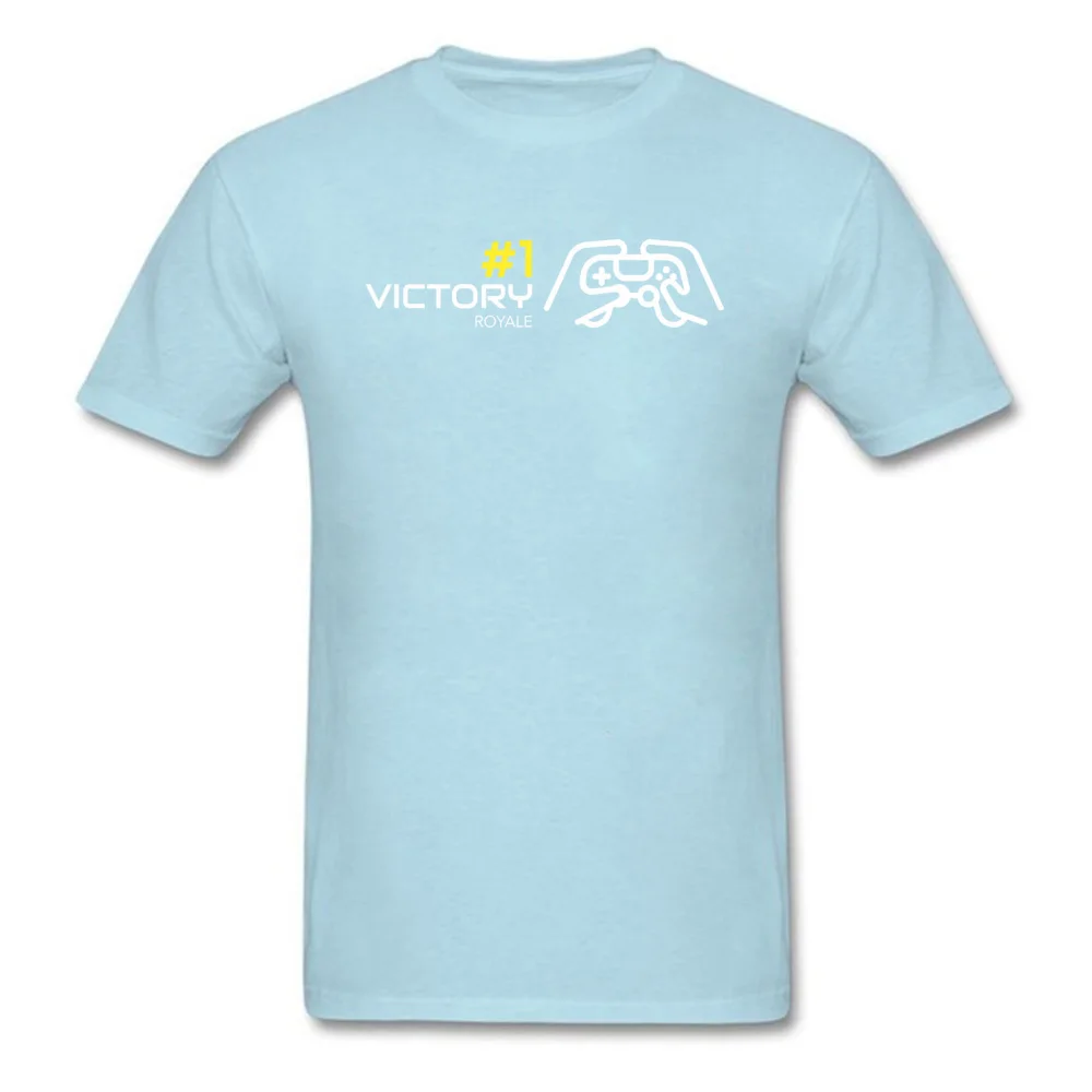 Victory-Video-Game-Controller-Royal- High Quality Men T-shirts Crewneck Short Sleeve 100% Cotton Fabric Tees Design T-Shirt Victory-Video-Game-Controller-Royal- light