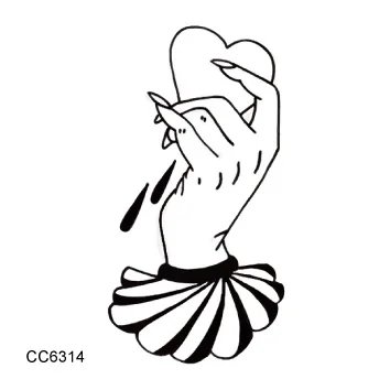 MB CCSEX1 Винтажный стиль в старом школьном стиле, кошачья голова, женская маска с черепом, временная татуировка, наклейка, боди-арт, поддельные татуировки - Цвет: CC6314