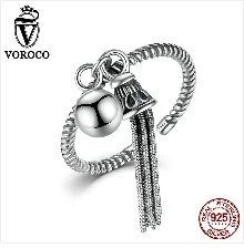 Voroco натуральный 925 пробы серебряные ювелирные изделия тройной круглый перстень наборы минималистский штабелируемые серебряные кольца для женщин bague VSR127