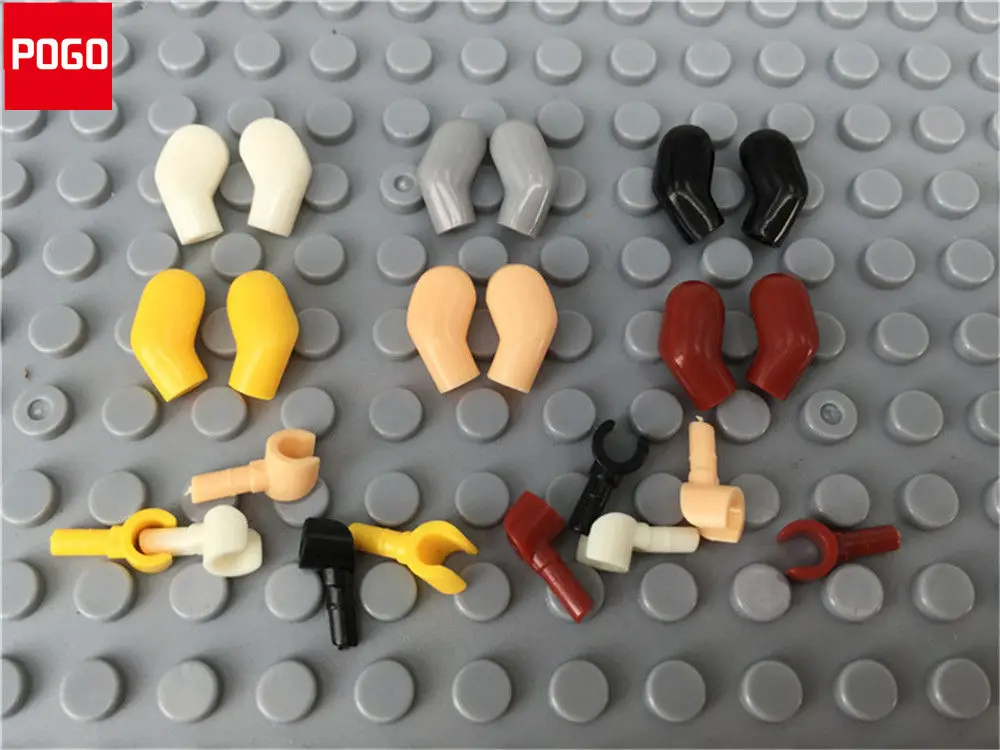 

10pairs/lot figures arms & hands More color Pick mini dolls action figures DIY building block toys Shengyuan compatible POGO