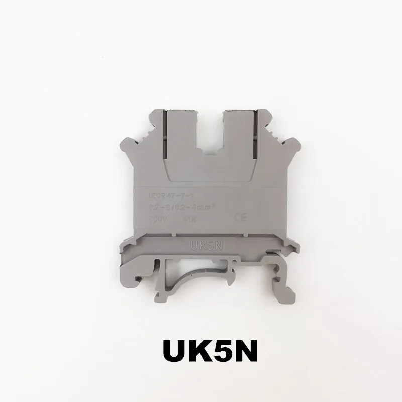 

100PCS UK5N UK Series universal terminal blocks/connection terminal suit DIN RAIL TYPE, UK-5N, replace Phoenix