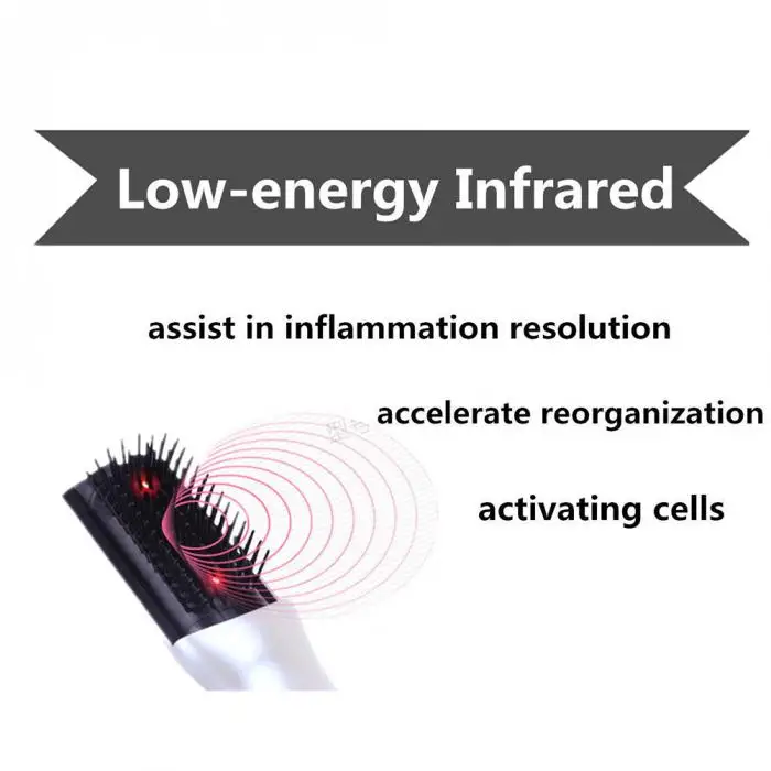 162040 Полезная электрическая массажная расческа, инфракрасный массажер для роста здоровья, против выпадения волос HY99 NO07