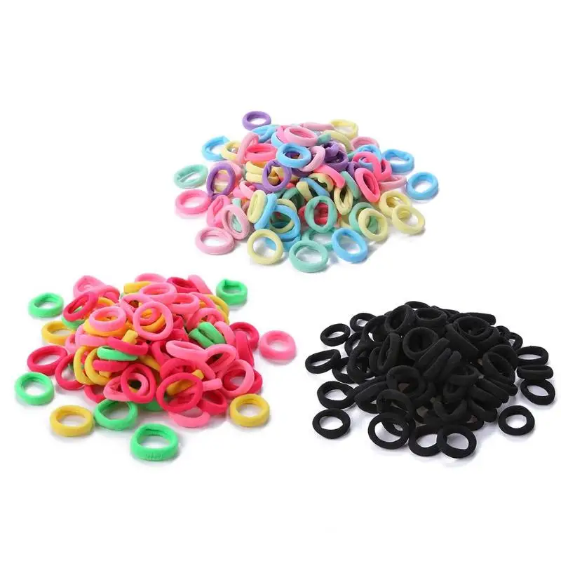 

100pcs Child Kids Girl Hair Holders Rubber Hair Band Elastics Accessories