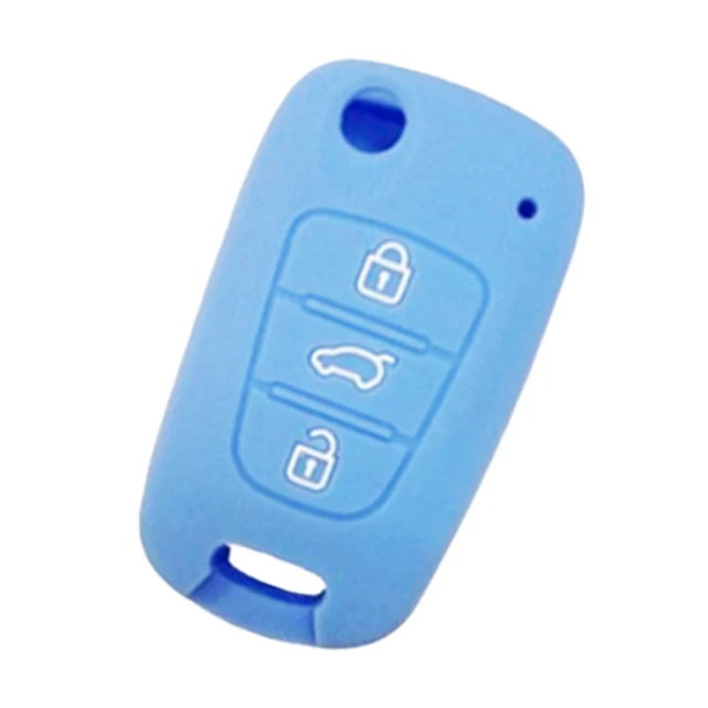 CAR-partment 3 Buttons Silicone Car Key Cover Case For Kia RIO K2 K5 Sportage Sorento For Hyundai i20 i30 i35 iX20 Solaris Verna -