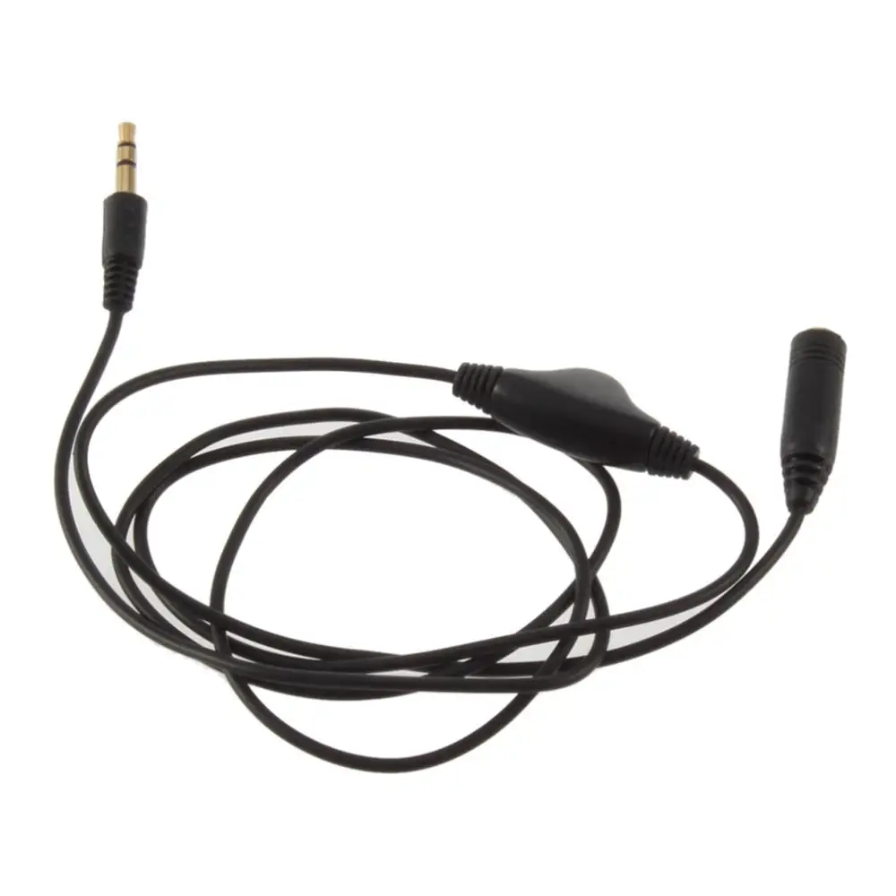 3.5mm High Quality M/F 1M Stereo Headphone Audio Extension Cord Cable with Volume Control