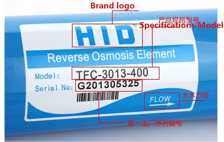 Аквариумный фильтр 400 gpd обратного осмоса Мембрана TFC-3013-400 RO мембрана фильтры для воды картриджи ro система фильтр мембрана
