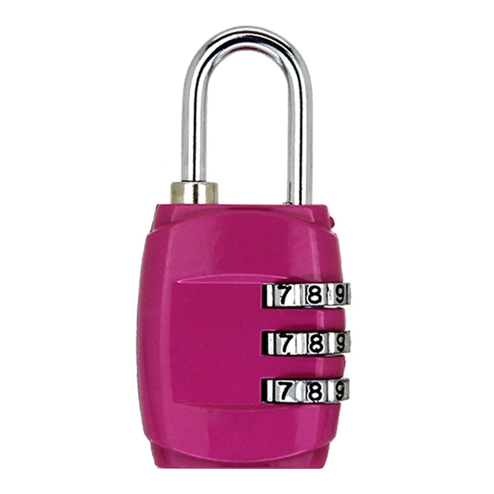 

Resettable Combination Password Padlock Travel Irregular Oval Suitcase Practical Zinc Alloy Multifunctional Code Lock 3 Digital