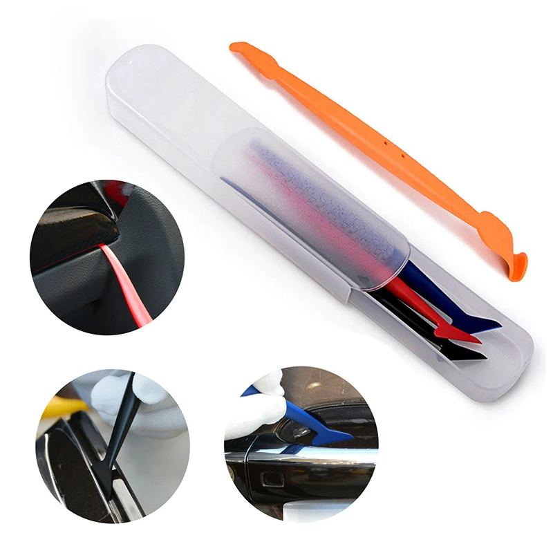 

4pcs car Tuck Micro Gasket Squeegee brand new Car Stickers Hardness Wrap Vinyl Tools exterior accessories Micro Squeegee Scraper