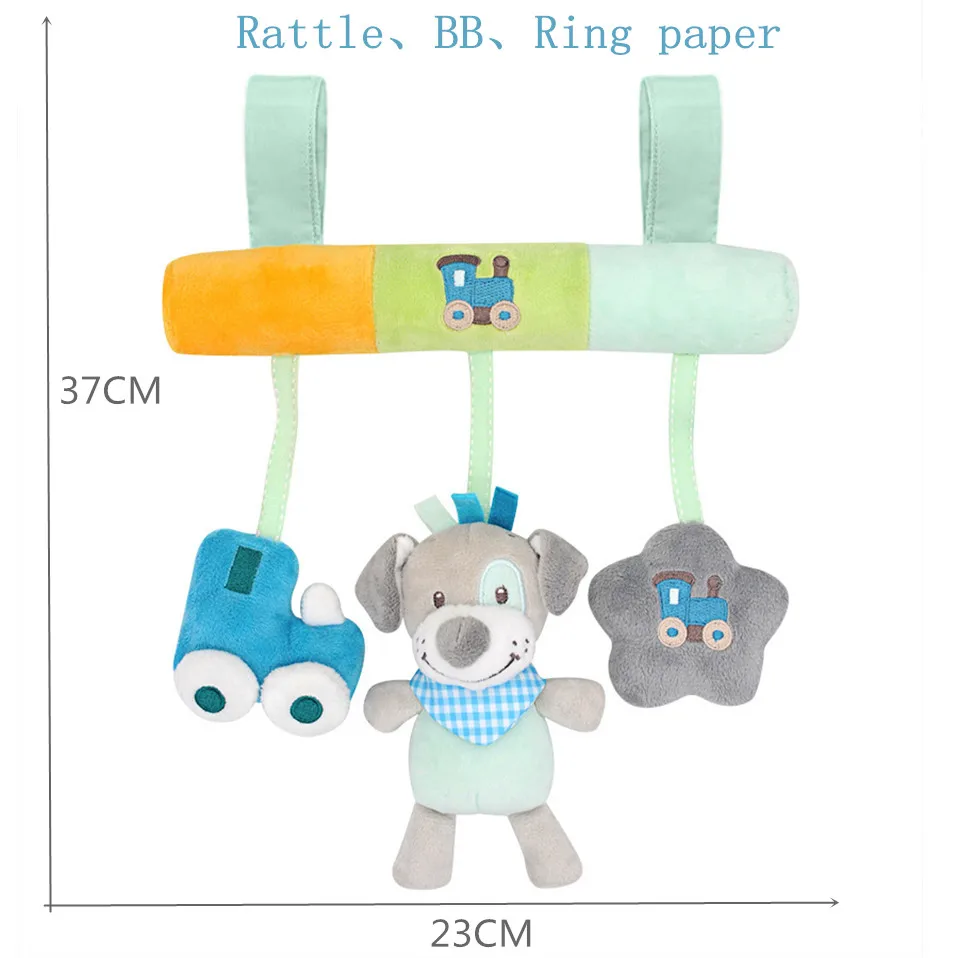 Детская коляска, игрушка, кроватка, кровать, Висячие Игрушки для новорожденных, музыкальная Мобильная развивающая игрушка для детей 0-12 месяцев, плюшевая детская погремушка