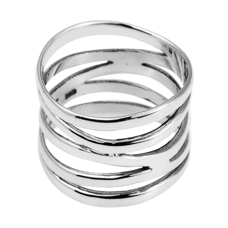 Модные Классические креативные Многослойные кольца, женские кольца из нержавеющей стали для свадебной вечеринки