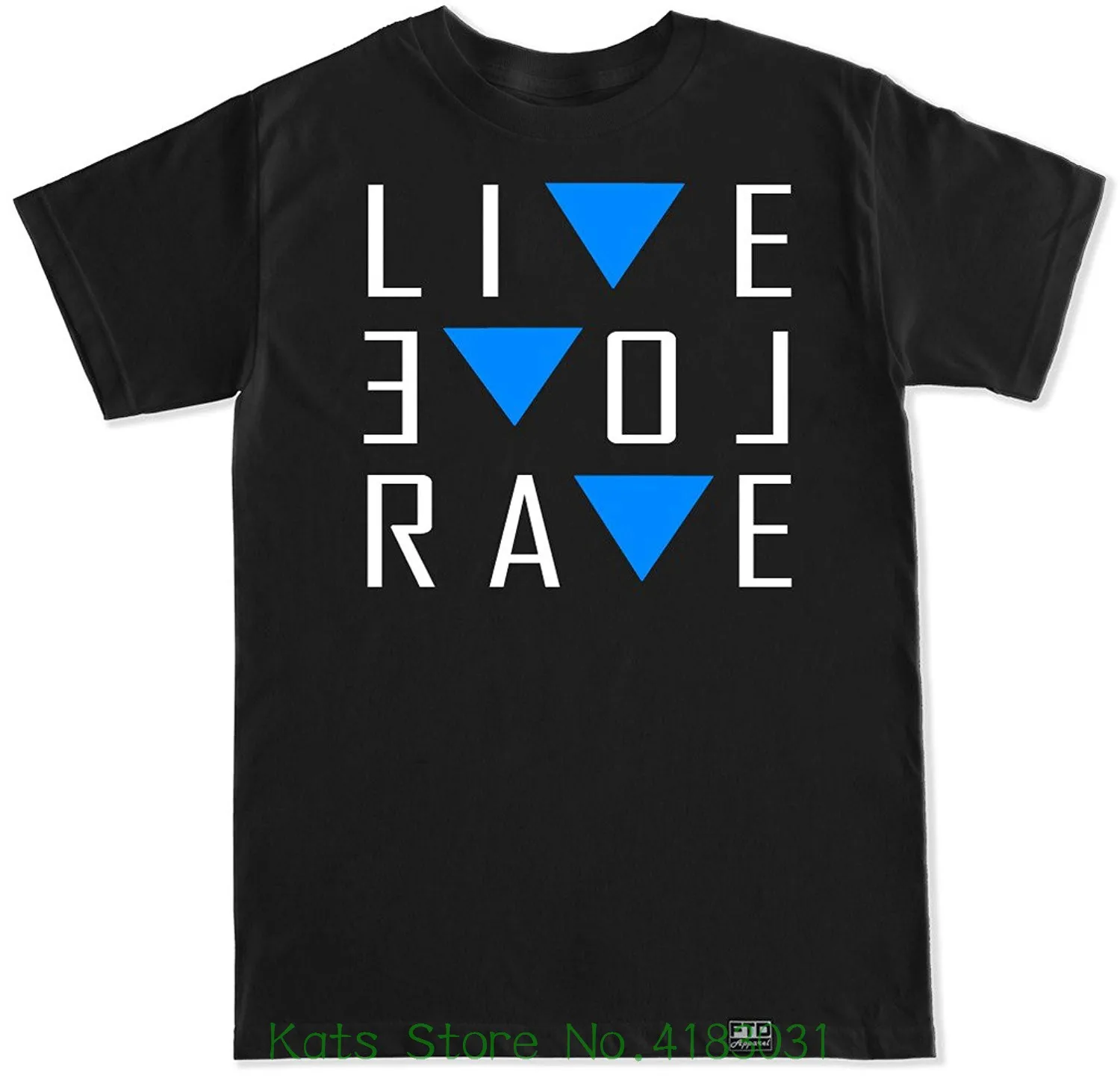 Men's Live Love Rave Edm Concert T Shirt 2018 Short Sleeve Cotton T