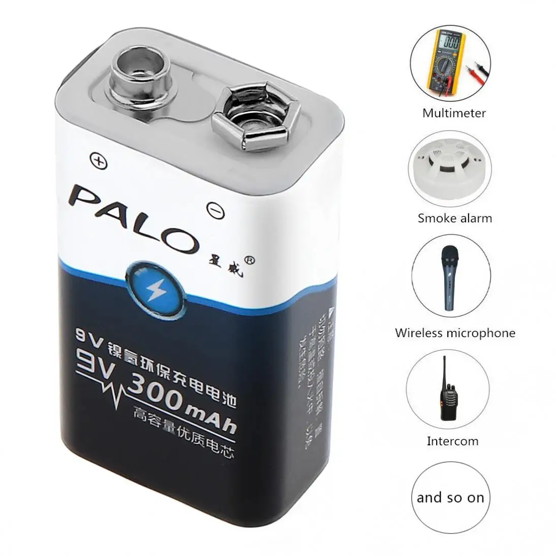 Распродажа! Аккумулятор PALO 9V 6F22 300mAh ni mh с 3а зарядным током для