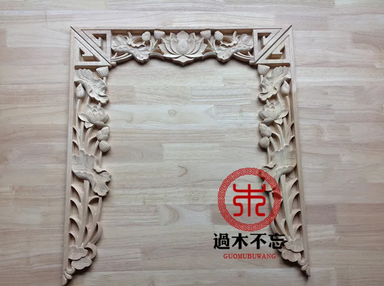 

Don't forget the wooden wood carving of Dongyang lotus pond Temple ancient building Decal altar altar