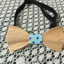 Натуральное дерево ручной деревянный галстук-бабочка для детей