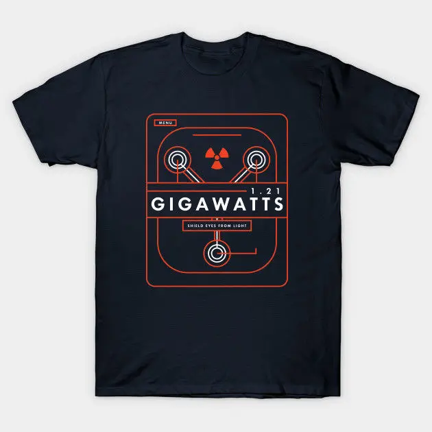 Черная футболка с надписью Back to the Future Gigawatts футболки Бесплатная доставка