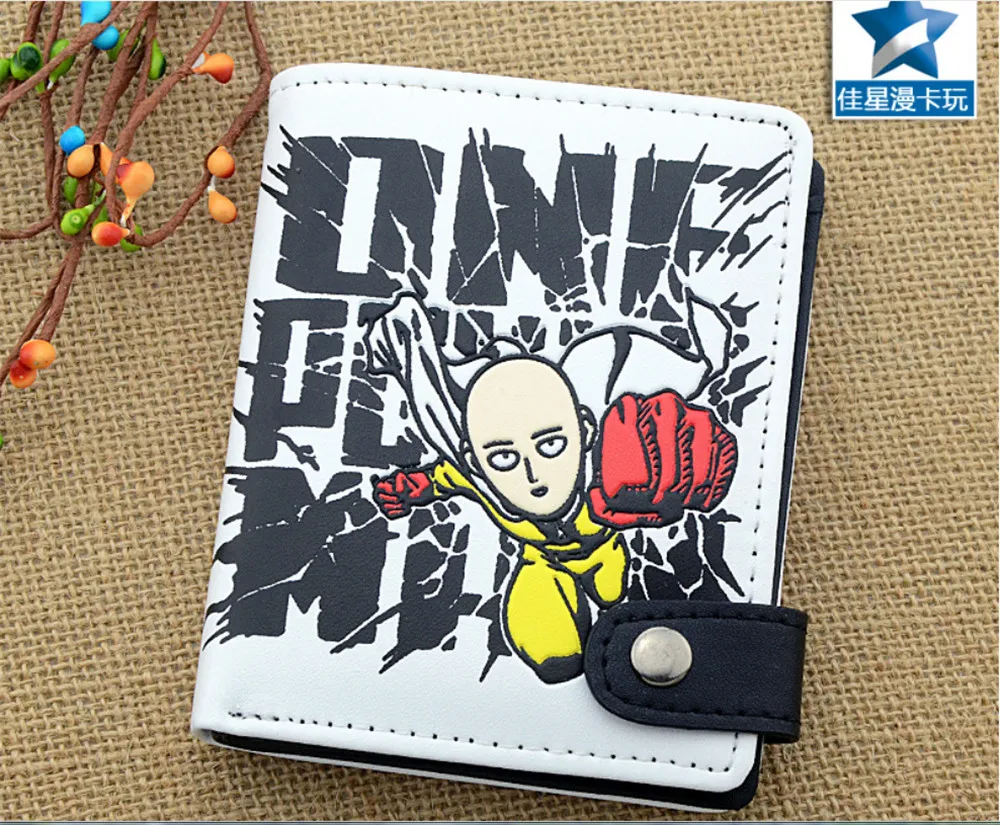 Аниме ONE PUNCH MAN КОШЕЛЕК PU короткие бумажник для мальчиков и девочек подарки портмоне кредитные карты молнии и Hasp кошелек