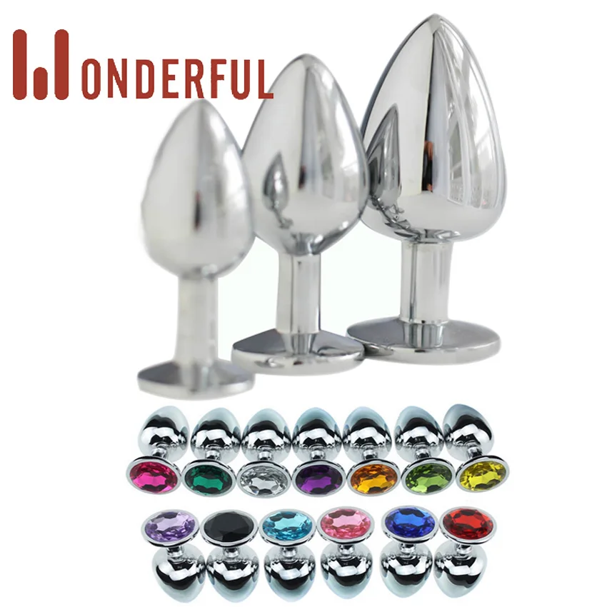 Adult unisex Porn anal plug stainless steel metal butt plug ...