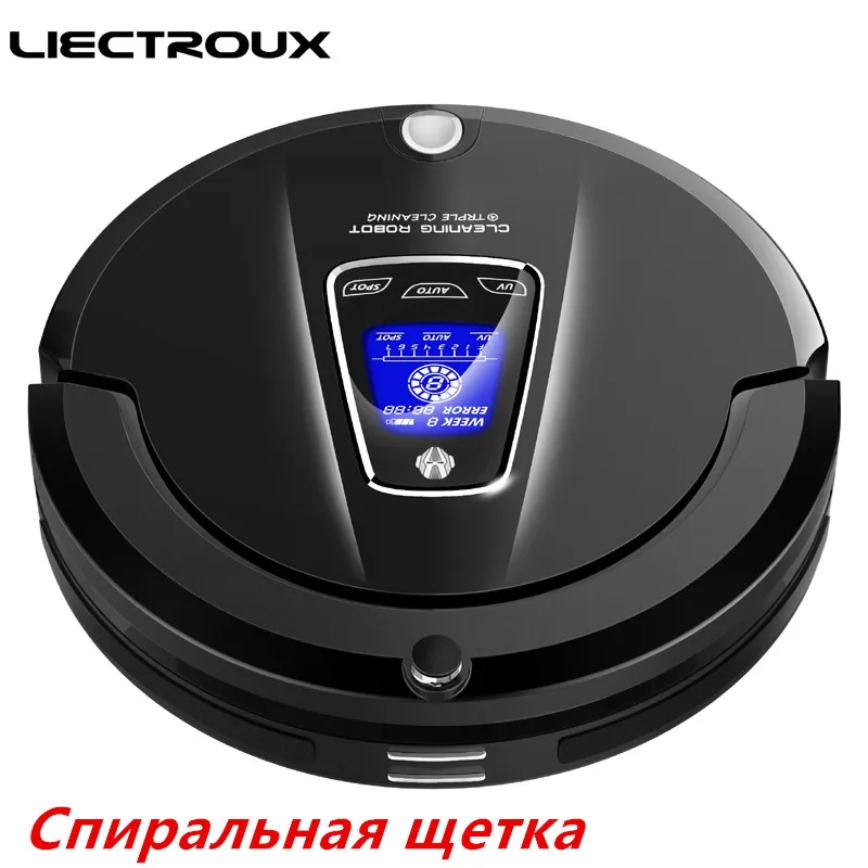 (Free all )2017 new LIECTROUX Robot Vacuum Cleaner A335 mop suction UV remote for Home vacuum dry cleaning pet cat dog hair dust free to all liectroux b2005plus wet and dry mop robot vacuum cleaner with selfcharge home smart remote control cleaning robot
