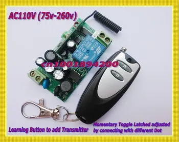 

Light Remote Control Switch 110V (85V-260V) RF Wireless LED Lamp Light ON/OFF Remote Switch Learning Code Latched A--ON B--OFF