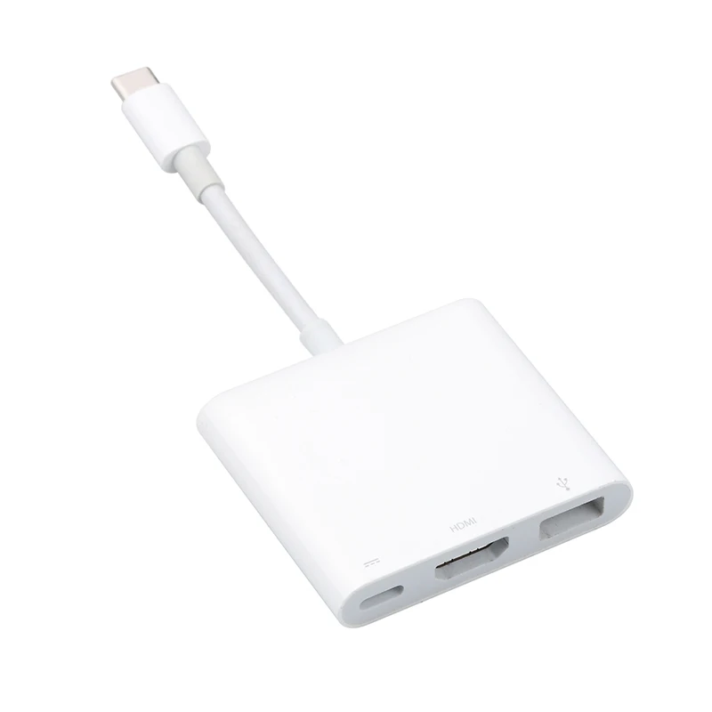 Kebidu type-C концентратор USB C к HDMI USB 3,1 type c адаптер папа-мама кабель для зарядки конвертер цифровой AV многопортовый адаптер - Цвет: Белый