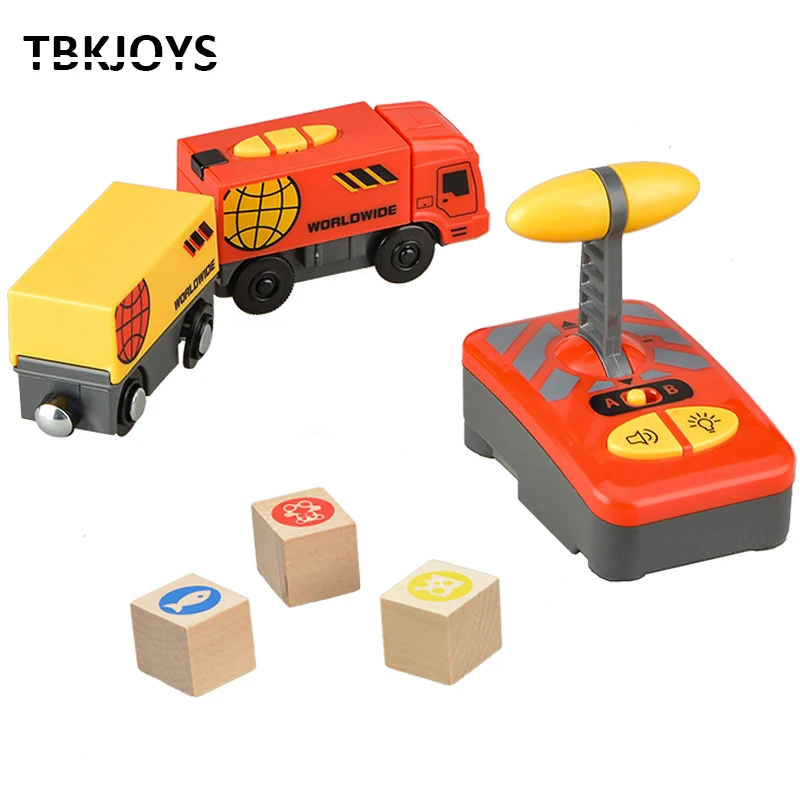 RC электрический магнитный поезд с каретой звук и свет Экспресс грузовик FIT деревянный трек детская игрушка Детские игрушки
