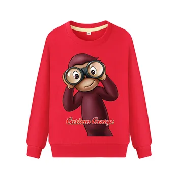 

Children Curious George Print Hoodies Boys 2019 Spring Long Sleeve Pullover Sweatshirts For Girls Clothing Kids Hoodie DZ050