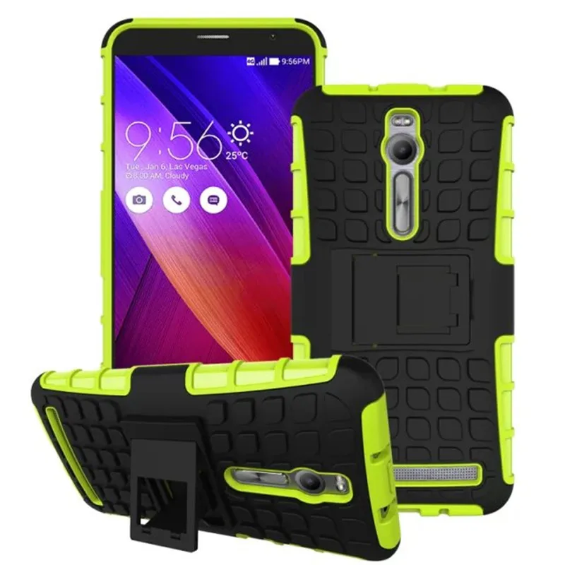 

For ASUS ZenFone 2 ZE551ML Heavy Armor Shockproof Rubber Hard Stand Fundas Case sFor Asus ZenFone 2 ZenFone2 ZE551ML Cover Case