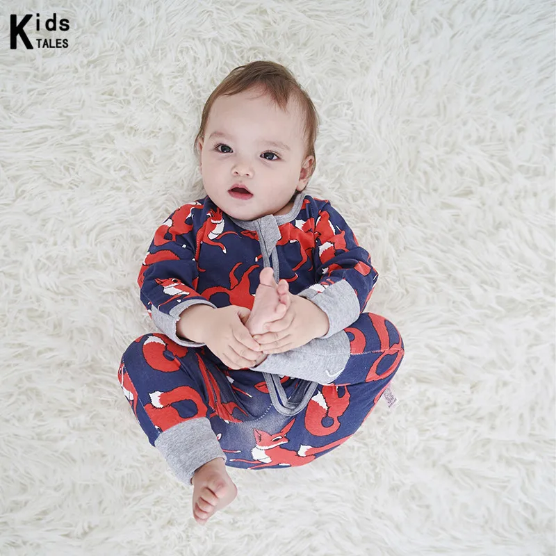 

HY050 Spring autumn baby girl boy rompers cotton baby jumpsuit double zipper design newborn infant cartoon overalls kids clothes