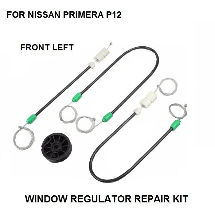 

WINDOW REGULATOR REPAIR CABLES AND ROLLER FOR NISSAN PRIMERA P12 FRONT-LEFT 2002-2015