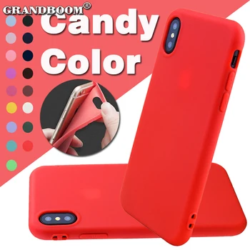 

1000pcs Candy Color Slim Matte Frosted Cases For iPhone XS Max XR X 8 7 6 6S Plus Full Protective Soft Silicone Rubber TPU Cover