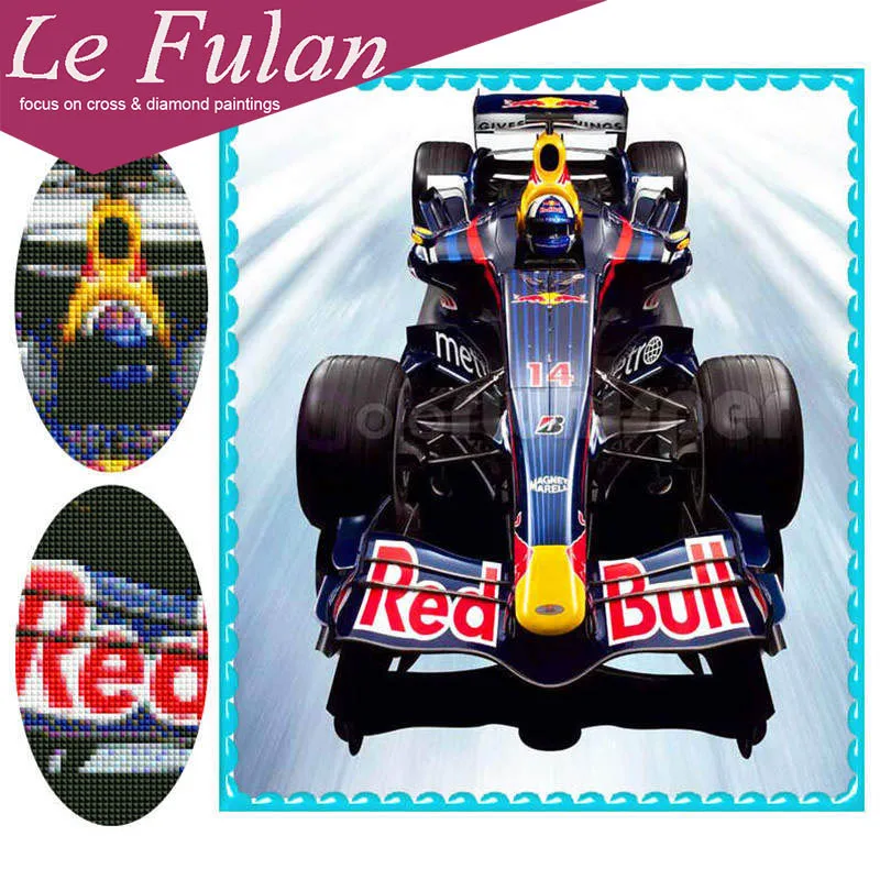 

Le Fulan Home Decoration Cross Stitch Formula 1 racing car Diamond Painting Daimond Paintings Racing champion Diamant Embroidery