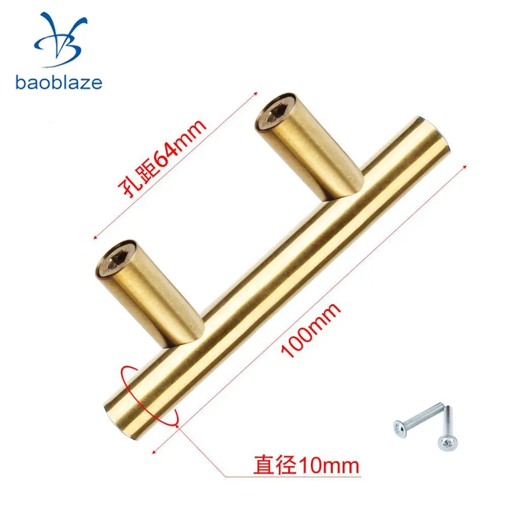 Single/Double Hole Brushed Stainless Steel Cabinet Knobs Pull Door Cupboards Drawers Furniture Handles 50mm/100mm Overall Length