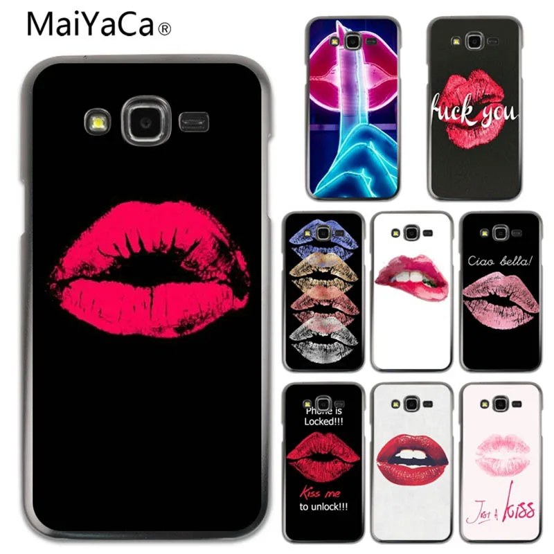 MaiYaCa Kiss With lips DIY Painted Beautiful Phone Accessories Case For Samsung Galaxy A310 A510 A710 J120 J510 J710 Cellphones