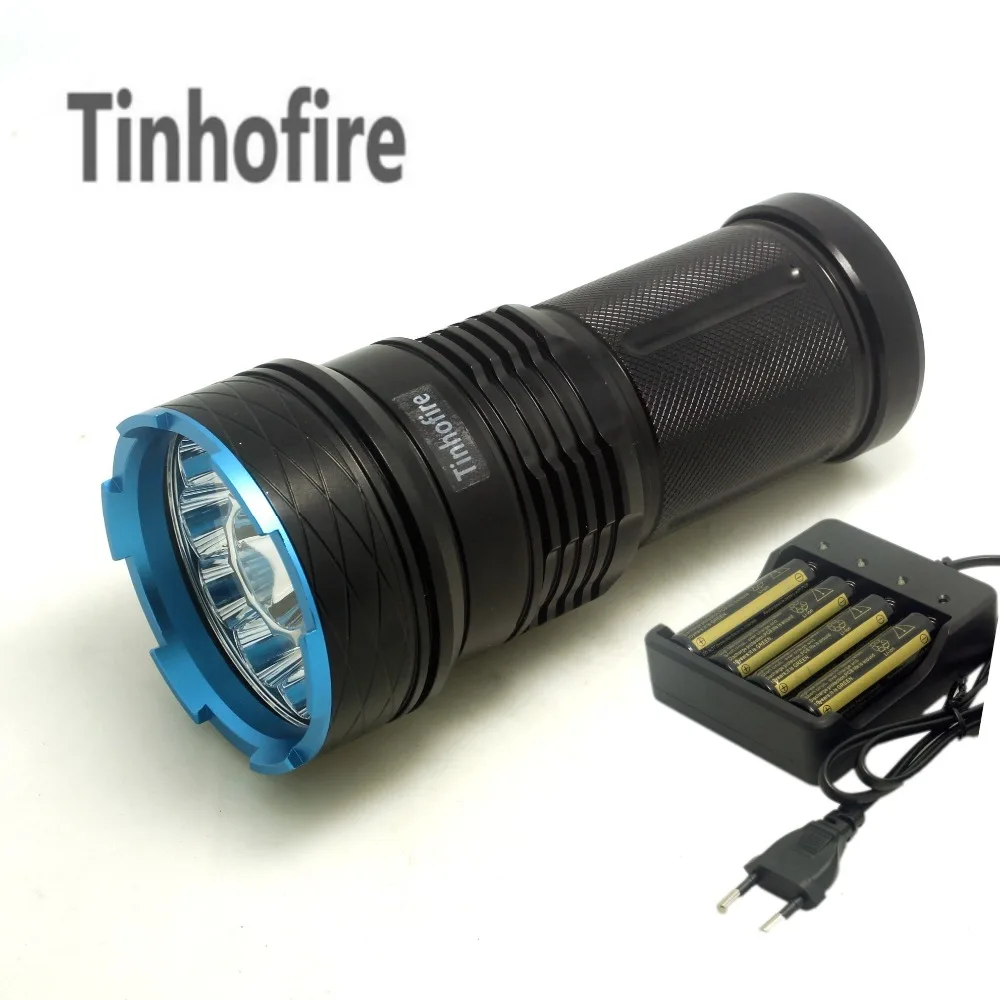 

Tinhofire 20000 lumens King 12T6 LED flashlamp 12 x CREE XM-L T6 LED Flashlight Torch For Camping Hunting Lamp +Battery charger