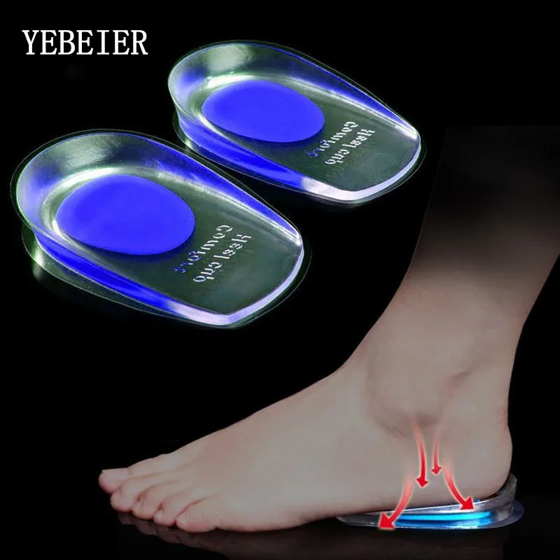 Gel Insoles Shoes Pads Cushion Heel Cup Insole Massager Inserts Heel