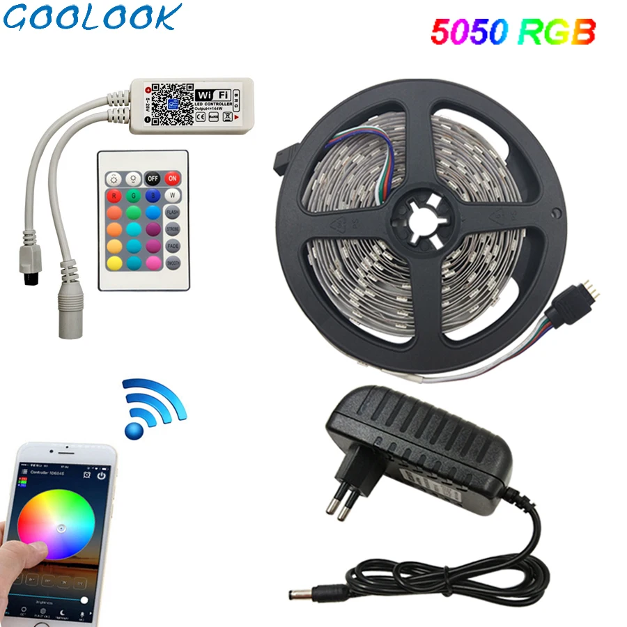 Светодиодные ленты света DC12V RGB ленты диод неоновая лента Тира fita светодиодный s 2835 5 м Водонепроницаемый Гибкая световая гирлянда с