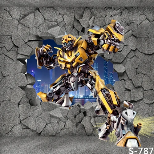 

3D Robot Carton Boy Birthday Background Vinyl Backdrops for Photography Baby Shower Background Studio Custom Camera fotografia