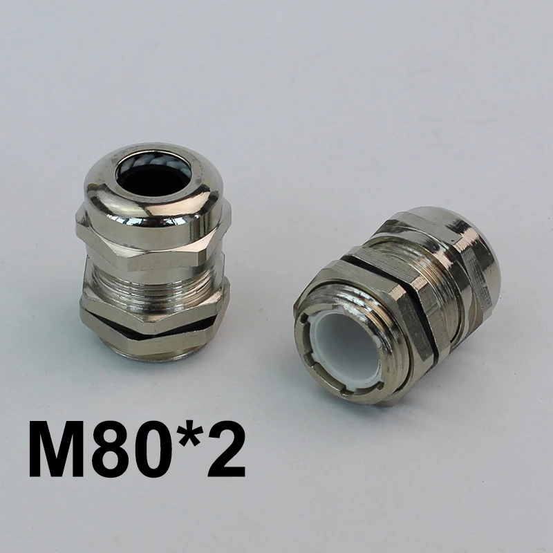 Cable entry M80*2 cable gland ip68 Nickel Brass Metal waterproof for 50